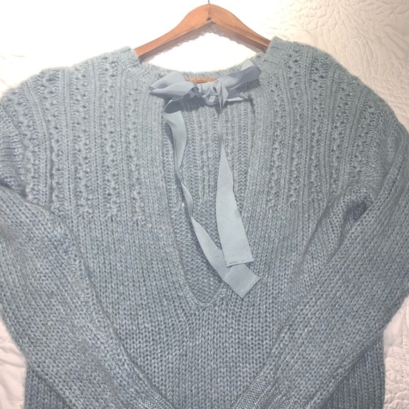 Free w/2 Items! Aerie Blue Knit Sweater - Picture 2 of 3